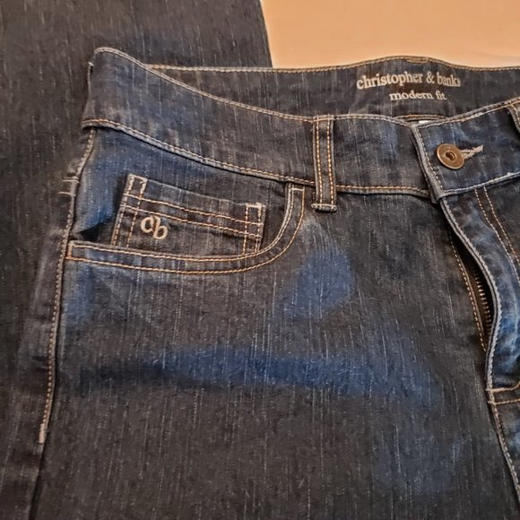 Christopher and Banks..Size 4S. Like new ,Modern Fit; Dark wash. EUC. - Picture 3 of 6
